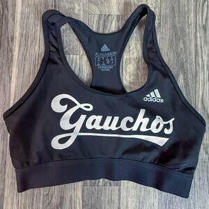 Adidas Alphaskin Gauchos Sports Bra Black Size Small AEROREADY Racerback